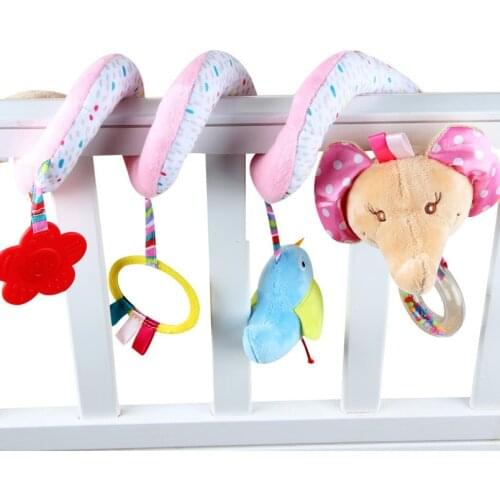 Newborn baby 0-12 Months Soft Crib Bed Stroller Baby Toys Spiral Baby Toy for Newborns Car Seat Educational Rattles Baby Towel