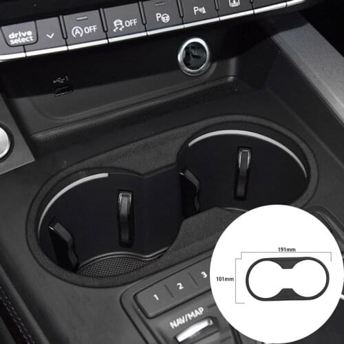 For Audi A4L 2017+ Alcantara Suede Wrapping Car Water Cup Storage Box Panel Strip Covers Trim Stickers Internal Accessories