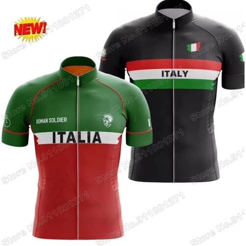Italy Flag 2021 Cycling Jersey Summer Roman Soldier Clothing Men Road Bike Shirts MTB Maglia Ciclismo