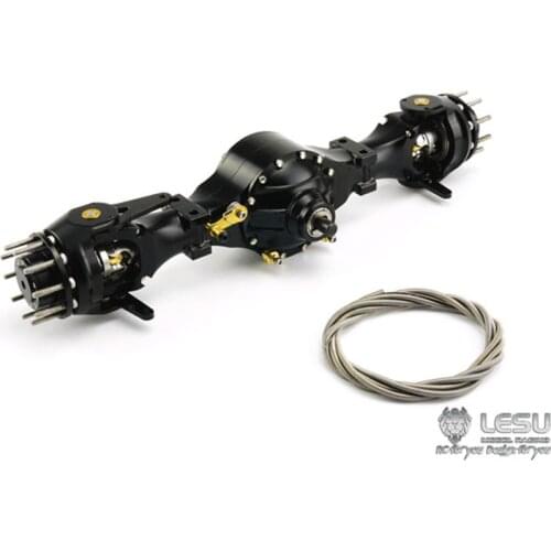 Flange LESU Metal Differential Lock Front Axle for 1/14 Tamiya RC Tractor Truck DIY Model Dumper Car