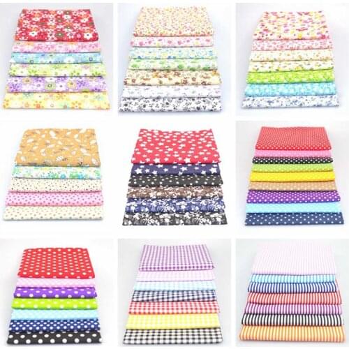 Mix Flower Pattern Cotton Fabric Printed Cloth DIY Handmade Material Patchwork Material for Needlework Sewing Home Decor