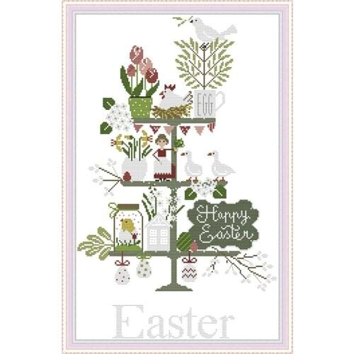 Chinese Cross Stitch DIY Holiday Pattern Joy Sunday Counting Cross Stitch Kit Home Decoration Needlework Cross Stitch Pattern
