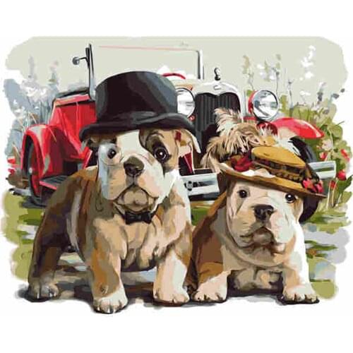 Paint by number Diy Gift Kit Tekening Op Canvas Olieverf Picture Wall Art Home Decoration 40X50cm Frame Fantasy Cartoon animal