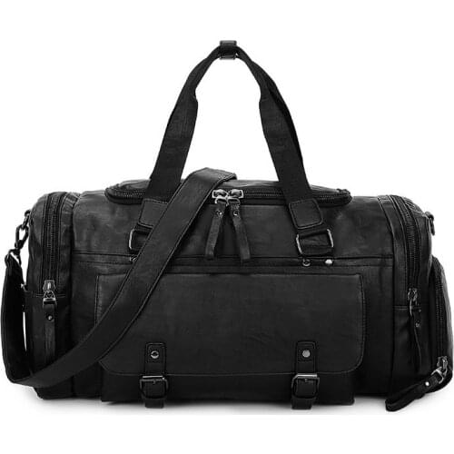2020 New Travel Bag Man Business Bag Large Capacity Short-distance Travel Luggage Sports Fitness Bag Shoulder Diagonal Bag Black