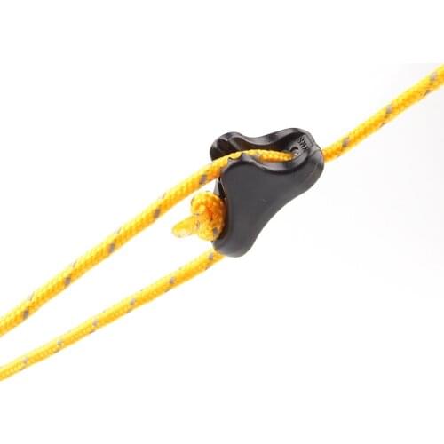 New Hot 10Pcs Black Plastic Camping Tent Guyline Runners Cord Rope Tensioners Tent Guy Line Rope Tensioners Travel kit ACcessory