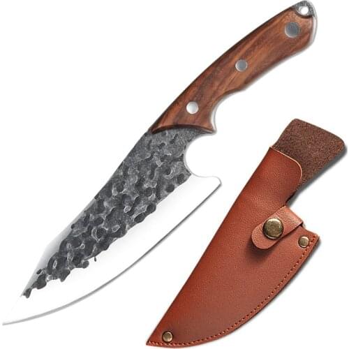 New Viking Knife High Carbon 5Cr15CoMoV Stainless Steel Handmade Forged Veins Sharp Hunting Outdoors 7" Cleaver Kitchen Knives