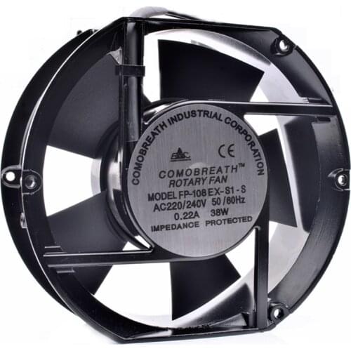 Brand new original FP-108EX-S1-S/B 17250 17251 172x150x51mm 110V 220V 380V 38W cabinet metal heat-resistant cooling fan