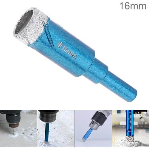 16mm Perforated Drill Electric Drill Hole Drill Bits Granite Marble Dry Hole Puncher Built-in Cooling Wax