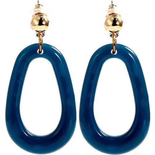 Resin Acrylic Acetate Earrings 2020 Big Retro Oval Geometric Statement Dangle Bohemian Drop Earrings Brincos Oorbellen for Women