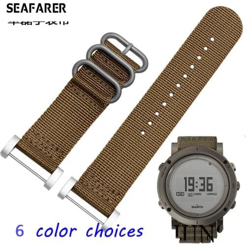 Zhuolei New Suunto Essential Core Watch Band 24MM+45 Colours Nato Nylon Strap+Adapters+Lugs+Tools For Suunto Core