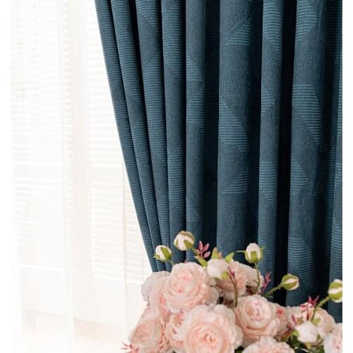New Nordic Modern Minimalist Curtains High Shading Pure Pigment Can Be Spliced Shade Finished Curtains for Living Room Bedroom