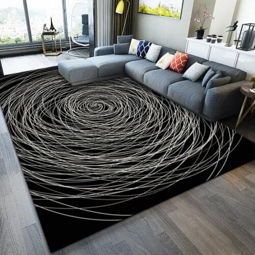 Nordic geometric trend simple stripe carpet Modern rectangle Living room coffee table sofa Floor Mat rug Bedroom bedside tapete