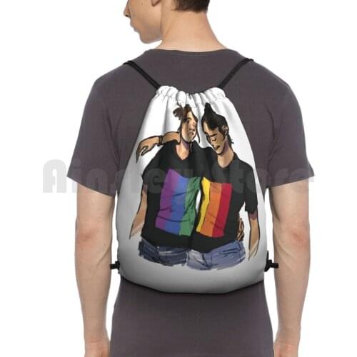 The Last Of Us Part 2 Ellie And Dina Backpack Drawstring Bags Gym Bag Waterproof The Last Of Us The Last Of Us Part 2