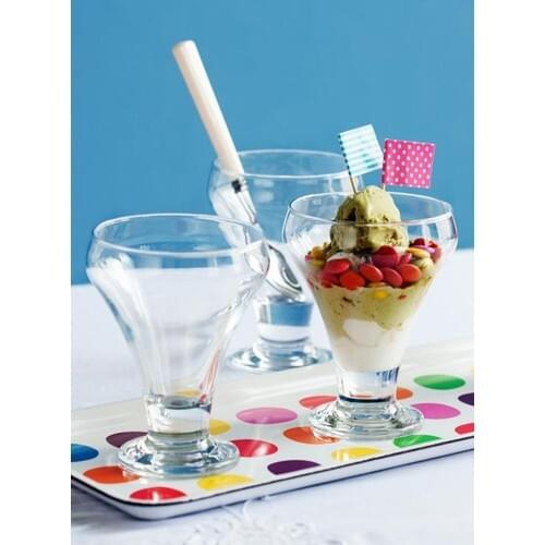 6 Pcs Bowl Glass Dish Kitchen Dishes for ice cream Ice Cream Salad Dessert Yogurt Oats Crisp Cake Breakfast Bowls