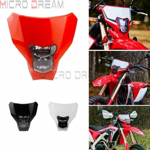 MX Enduro Motocross Dirt Bike LED Headlight HI/LO Beam Front Lamp For Honda CRF450L CRF450XR CRF250R CRF450R CRF X/R 2019-2020