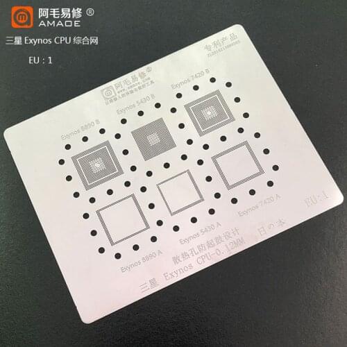 Amaoe BGA reballing stencil For SAMSUNG Exynos 8890 Exynos 5430 Exynos 7420 CPU RAM Chip Tin Plant Net