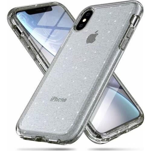 Ultra Hard 6FT Shockproof Glitter Transparent Case for iPhone 13 12 11 Pro X XR XS Max 8 7 6S 6 Plus SE2 Bling Sparkle Cover