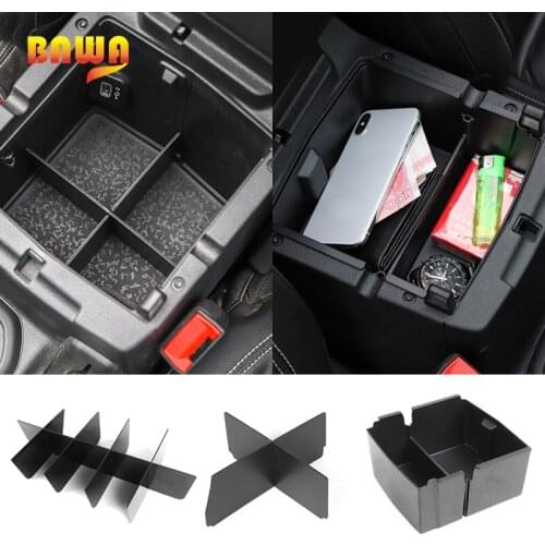 BAWA Interior Modified Armrest Co-pilot Storage Box Partition for Jeep Wrangler JL 2018+ Multi-function Partition Accessories