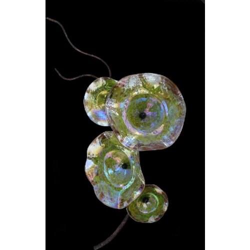 Mouth Blown Murano Glass Plates Modern Art Hanging Blown Glass Plate Wall Decoration