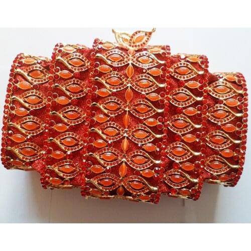 High Quality Red Rhinestone Wedding Purse Clutch Designer Women’s Diamond Phone Wallets Female Evening Clutches Bags