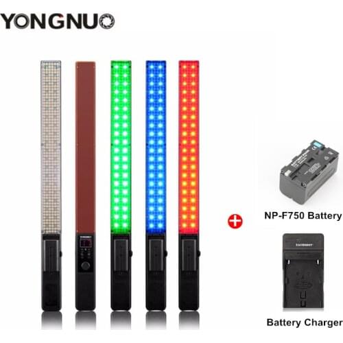 YONGNUO YN360 3200K-5500K Handheld LED Video Light Shooting RGB Colorful 39.5CM ICE Stick Professional Photo Lamp With Battery