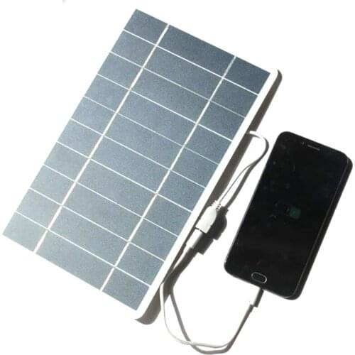 5W 8W 5V 0-1600MA Solar Panel Charger EVA Laminated One-piece Polysilicon USB Output Mobile Phone Charger DIY Solar Panel Cell