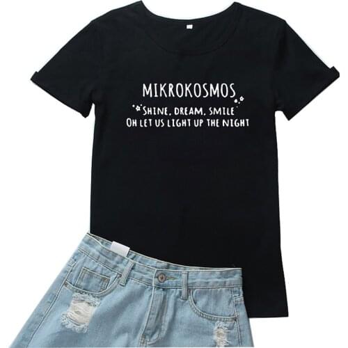 Let Us Light Up The Night Women T Shirt Black Red Letter Pattern Tshirt Women Cotton Casual Loose White Tops Tee Shirt Femme