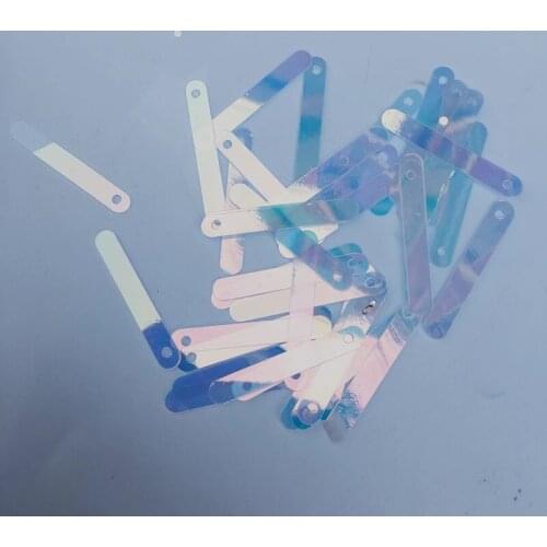 100Pcs/Bag 5*35mm Large Rectangle Bar Sticker Sequins PVC Paillettes Wedding Sewing Craft Women Garments Lentejuelas Accessories