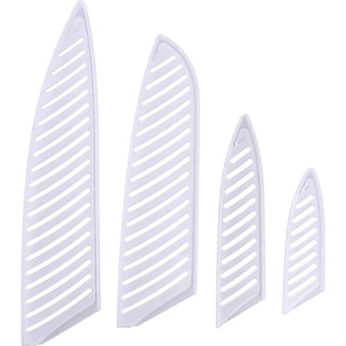 4pcs Transparent Knife Cover Transparent Plastic Kitchen Knife Blade Protector Cover For 3/5/7/8 Inch Knife