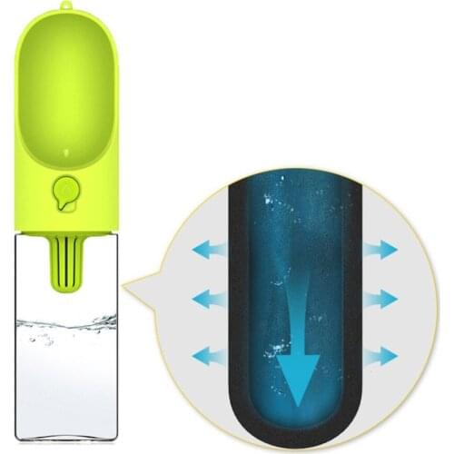 400ml Dog Water Bottle Food Feeder Bowls Doggy Container Cat Treats Dish Automatic Dog Travel Water Drink Bottle Collapsible