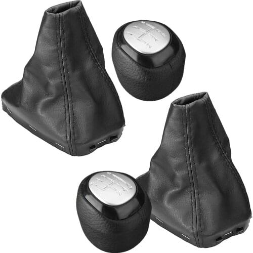 5/6 Speed Car Styling Gear Shift Knob Leather Gaiter Boot Cover Case Lever Shifter For SAAB 93 9-3 SS 2003-2012