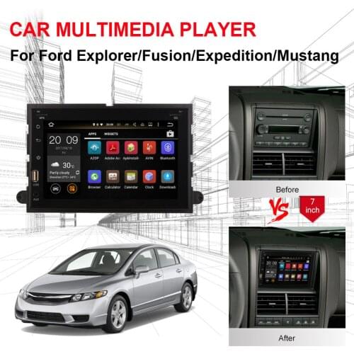Android 8.0 Full Touch 7'' LCD Car GPS Navigation For Ford Fusion/Explorer/F150/Edge/Expedition 2006-2009 Car Radio Stereo Wifi