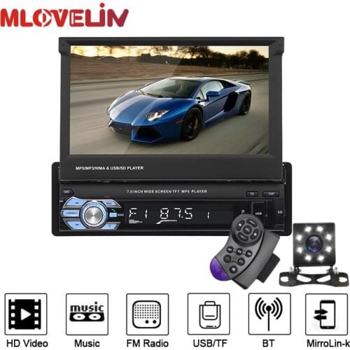 MLOVELIN 7inch Capacitive screen Car Stereo audio Radio RDS autoradio with BT MP5 SD FM USB Player Rear View Camera
