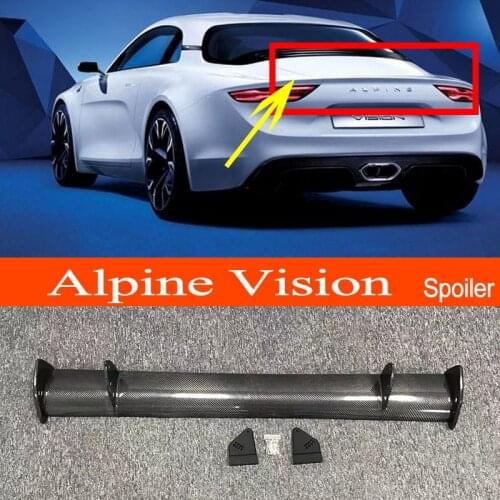 Alpine Vision Real Carbon Fiber GT-style Car-styling Sporty Rear Trunk Wing Spoiler for Renault Alpine Vision Sedan