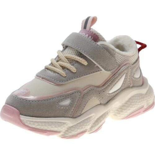 Children Shoes 2020 Winter New Fashion Children Plus Velvet Non-slip Sneakers For Boys Shoes Warm Casual Kids Shoes Girls Shoes