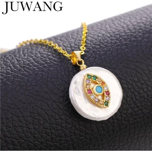 Blue Eye Turkish Evil Eye Charms Necklace Pendant Cubic Zircon Gold Color Long Chain For Women Men Party Jewelry Gifts Bijoux