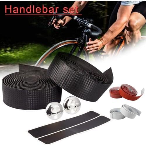 Mountain Road Bike Handlebar Tape Belt Cycling Biking Handle Bar Tapes Cork Wrap Bars Plugs Anti-slip Straps Bicycle Accessories