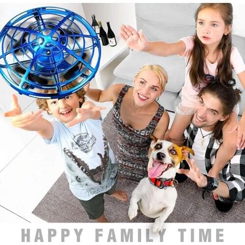 Mini Drone UFO Hand Operated RC Helicopter Quadrocopter Dron Infrared Induction Aircraft Flying Ball Toys For Kids