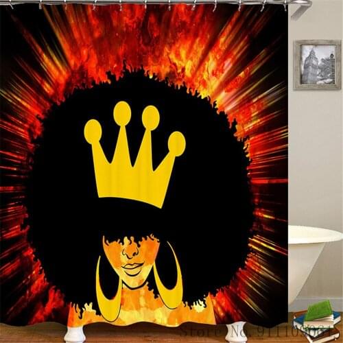 Fashion Print Portrait Shower Curtain Bathroom Non-slip Bath Toilet Mat Polyester Fabric Waterproof Mildewproof Shower Curtain