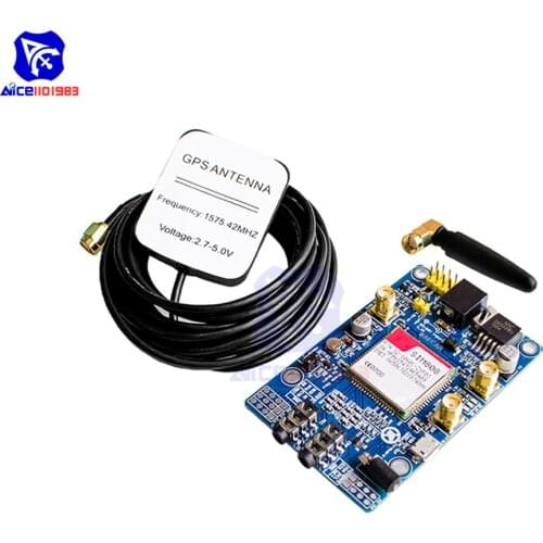 Diymore SIM808 Module GSM GPRS GPS Development Board with IPX SMA GSM GPS Antenna Support 2G Network for Arduino Raspberry Pi