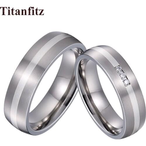 Handmade Love Alliances wedding rings set for couples men and women titanium jewelry never fade marriage ring