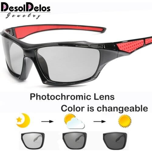 2020 Photochromic Polarized Sunglasses Men Driving Day and Night Vision Goggles Discolor Sun Glasses Eyeglasses DD