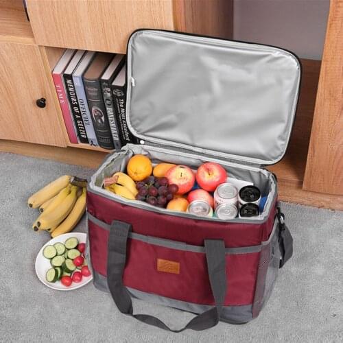 36L Portable Insulation Bag Food Container Large Storage Bag Waterproof for Picnic/Camping/BBQ/Shopping Family Outdoor Activity