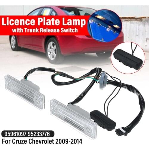 Car Number License Plate Light With Trunk Switch Button 95961097 95233776 95107229 for Chevrolet Cruze 2009-2014
