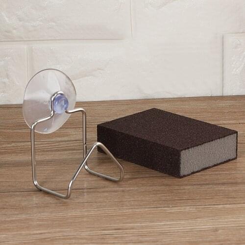 Stainless Steel Portable Suction Cup Drain Rack Cleaning Cloth Shelf Dish Drainer Sponge Holder Sink Rack Kitchen Accessories