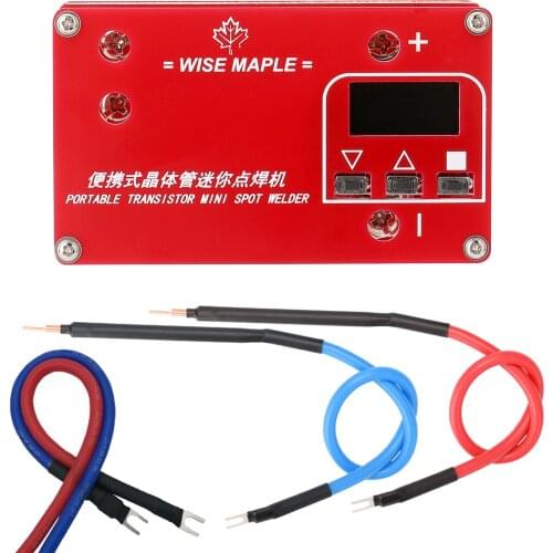 Portable Spot Welding Machine Kit Transistor Mini Lithium Battery Spot Welder for 0.1-0.12mm Nickel Sheet Welding Equipment