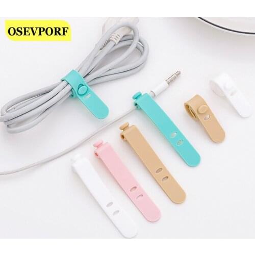 Portable Desktop Phone Cable Winder Earphone Clip Charger Buckle Organizer Clip Data Wire Holder For iPhone Samsung Headset MP4