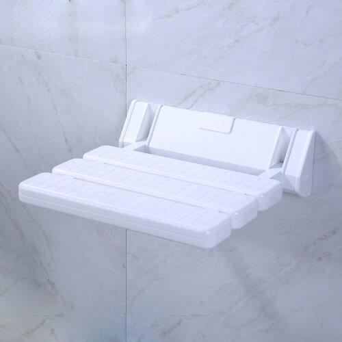 Wall Mounted Shower Seat High-quality Aluminum Alloy Non-slip Bathroom Bath Shower Folding Seat Shower Wall Chair Bathroom Stool