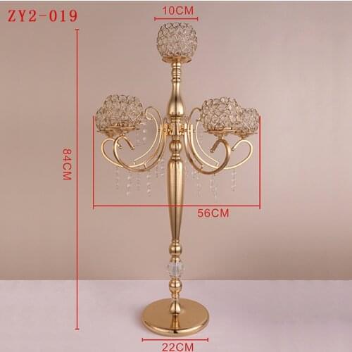 Wedding Crystal Centerpiece Table 5 arms Candelabra candle holder candelabrum with crystal drops