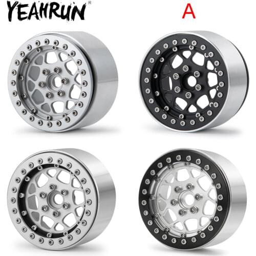 YEAHRUN 4PCS 2.2" Alloy Metal Beadlock Wheel Rims Hubs for AXIAL Wraith 1/10 RC Crawler Car Upgrade Accessories#8